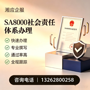衢州SA8000社会责任体系认证服务